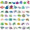 Wrapables Waterproof Vinyl Stickers for Water Bottles, Laptop, Phones, Skateboards, Decals for Teens, 100pcs Marine Animals